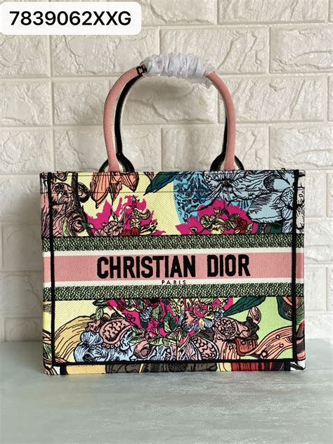 christian dior floral tote